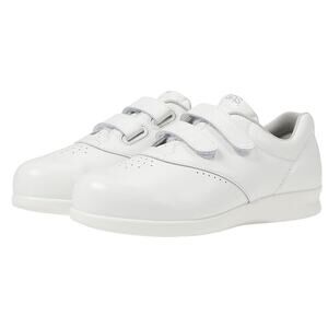 SAS Womens Me Too Adjustable Comfort Shoe US 9 X-Wide EU 39.5 White Leather EUC